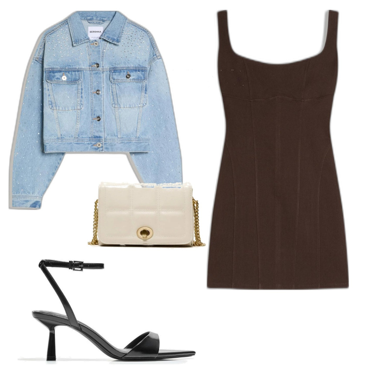 Outfit mujer - Casual chic. Estilo Casual chic para Todos los días. Combinación con sandalias de tacón, vestidos, blazers, bolsos de mano.