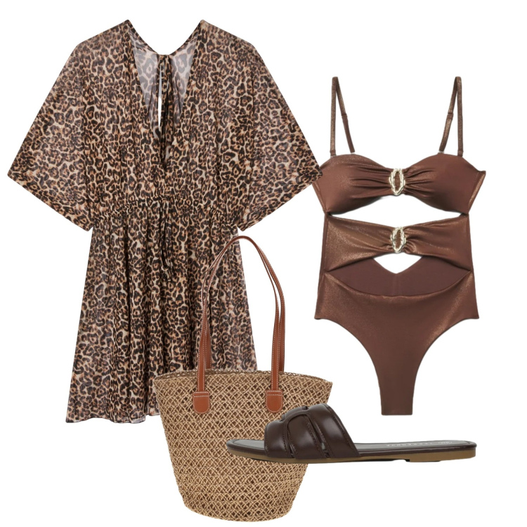 Outfit donna - Terranova - Beach State of Mind. Stile Chic per Mare. Abbinamento con vestiti da spiaggia, ciabatte, costumi interi, borse a spalla.