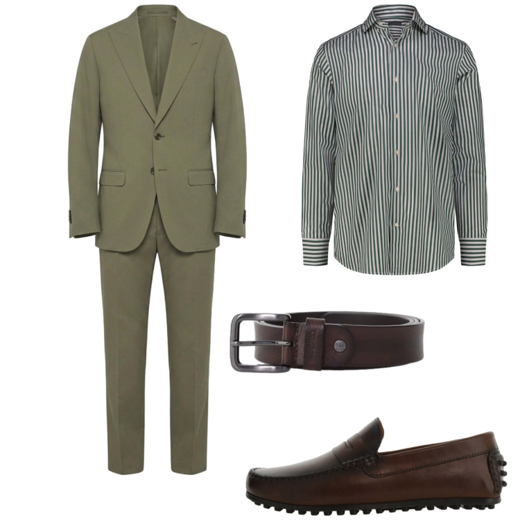 Outfit uomo - Il meglio per l\'ufficio. Stile Business/Elegante per Ufficio. Abbinamento con scarpe stringate, cinture, camicie, abiti.