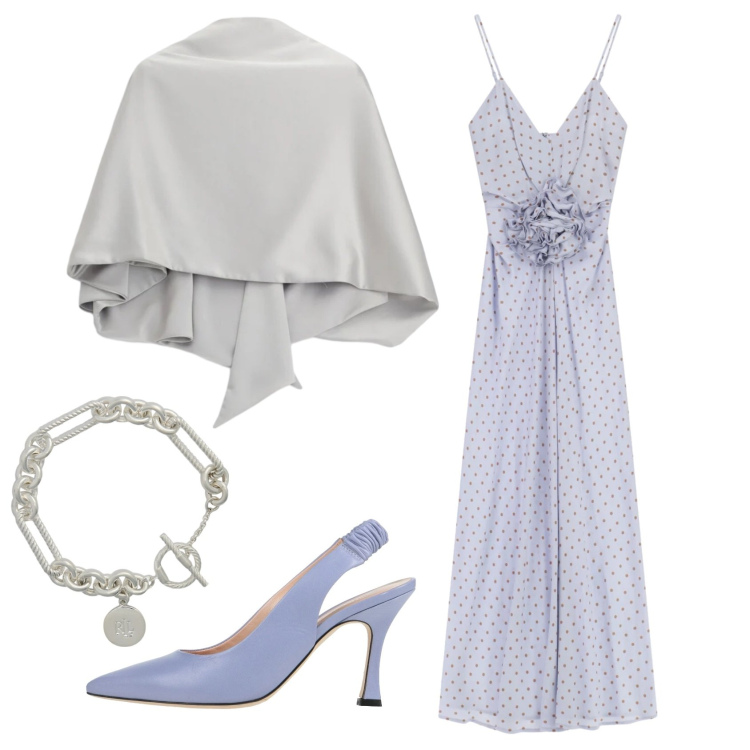 Outfit donna - Total look #2417065. Stile Chic per Cerimonia. Abbinamento con décolleté, vestiti lunghi, scialli, braccialetti.