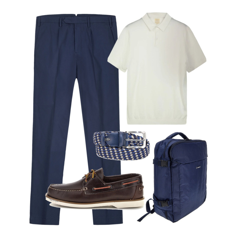 Outfit uomo - Stile urbano sempre attuale. Stile Urban per Tutti i giorni. Abbinamento con pantaloni, polo, cinture, scarpe stringate, borse sportive.