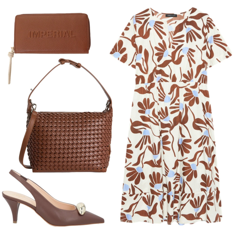 Outfit donna - Total look #2417098. Stile Basic per Ufficio. Abbinamento con décolleté, portafogli, borse a spalla, vestiti lunghi.