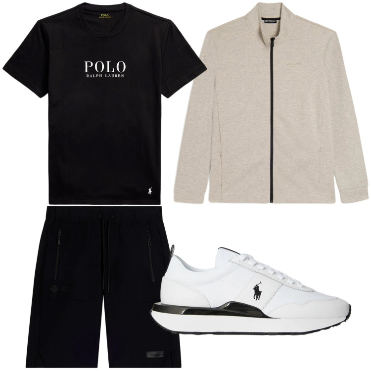 Outfit uomo - Casual vibes. Stile Casual per Tutti i giorni. Abbinamento con felpe, bermuda, t-shirt, sneakers.