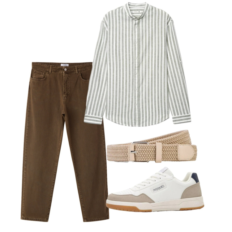 Outfit uomo - Giugno. Stile Casual per Tutti i giorni. Abbinamento con sneakers, cinture, camicie, pantaloni.