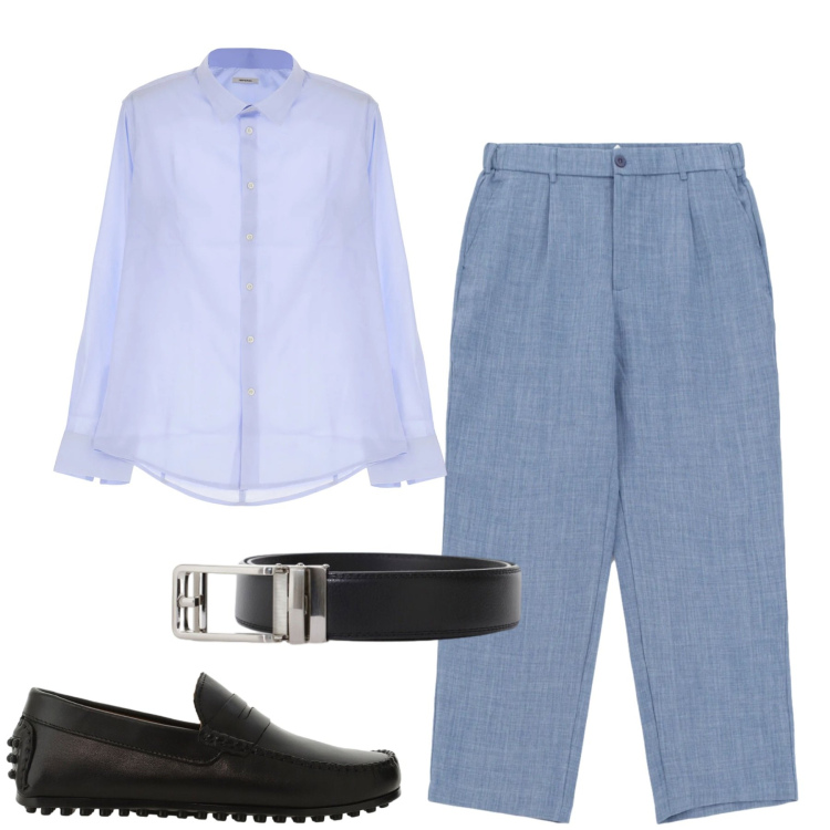 Outfit uomo - City. Stile Urban per Tutti i giorni. Abbinamento con camicie, pantaloni, scarpe stringate, cinture.