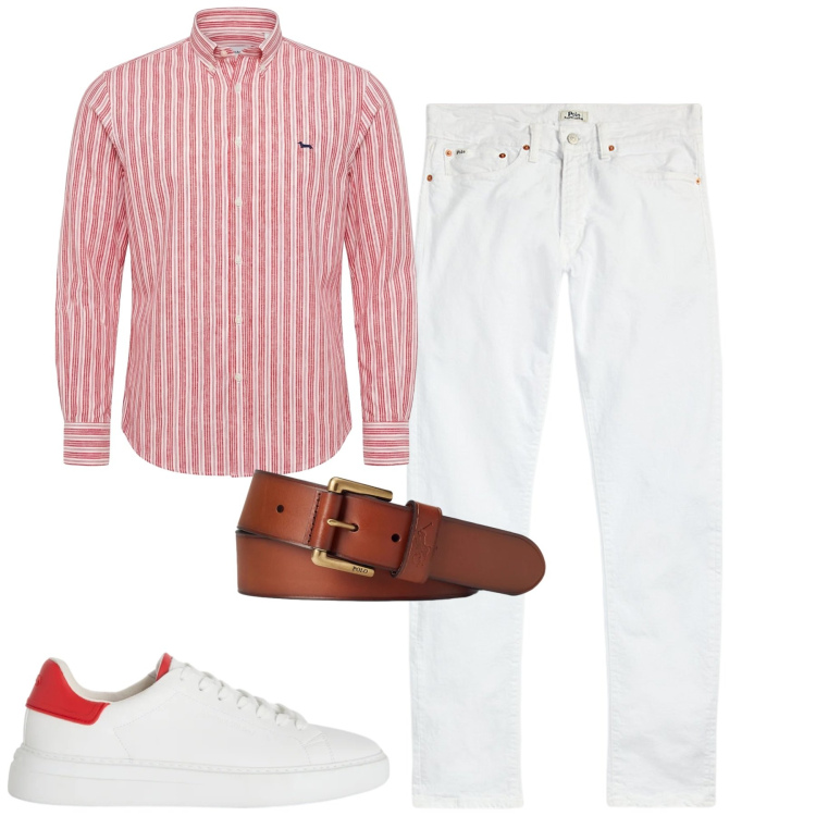 Outfit uomo - Total look #2417710. Stile Urban per Tutti i giorni. Abbinamento con camicie, sneakers, cinture, jeans.