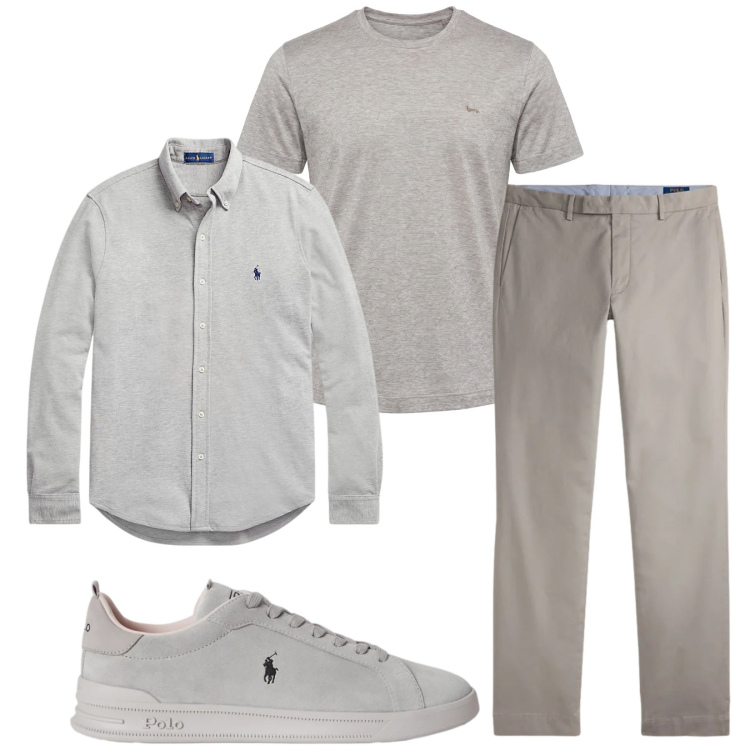 Outfit uomo - Total look #2417893. Stile Business/Elegante per Serata speciale. Abbinamento con t-shirt, camicie, pantaloni, sneakers.