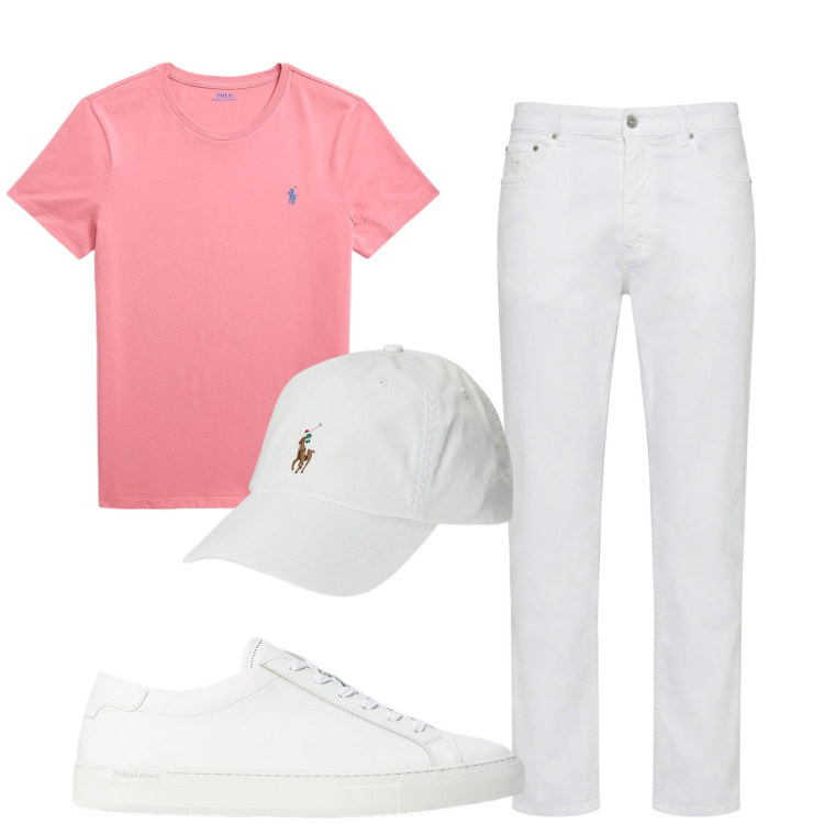 Outfit uomo - Total look #2417926. Stile Casual per Tutti i giorni. Abbinamento con pantaloni, sneakers, cappelli, t-shirt.