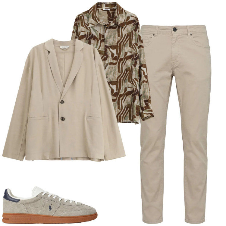 Outfit uomo - Serata. Stile Trendy per Serata speciale. Abbinamento con giacche, camicie, pantaloni, sneakers.