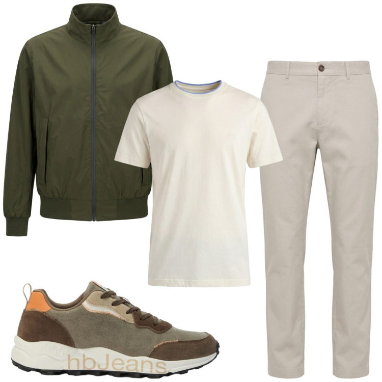 Outfit uomo - Total look #2418770. Stile Casual per Tutti i giorni. Abbinamento con t-shirt, sneakers, pantaloni, giacche.