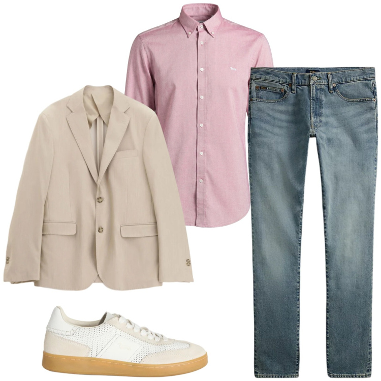 Outfit uomo - Total look #2418775. Stile Trendy per Serata speciale. Abbinamento con sneakers, camicie, jeans, giacche.