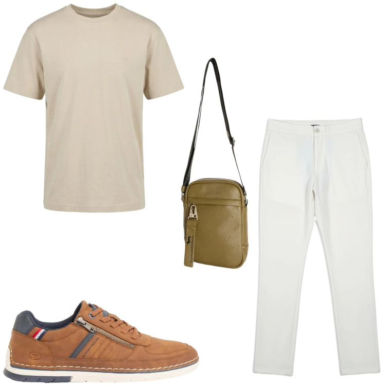 Outfit uomo - Total look #2419141. Stile Casual per Tutti i giorni. Abbinamento con sneakers, borse sportive, t-shirt, pantaloni.