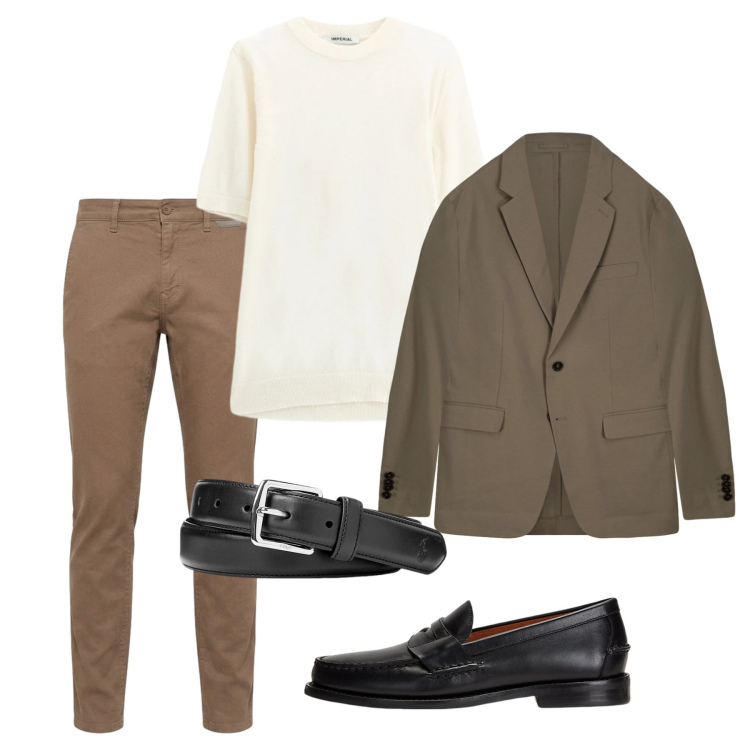 Outfit uomo - Casual in giacca. Stile Casual per Tutti i giorni. Abbinamento con t-shirt, pantaloni, cinture, scarpe stringate, giacche.