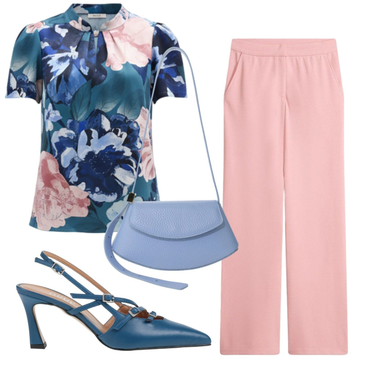 Outfit donna - Total look #2419509. Stile Basic per Ufficio. Abbinamento con décolleté, pantaloni, borse a spalla, bluse.