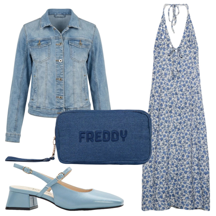 Outfit donna - Total look #2420449. Stile Casual chic per Tutti i giorni. Abbinamento con décolleté, vestiti lunghi, pochette, cappotti.