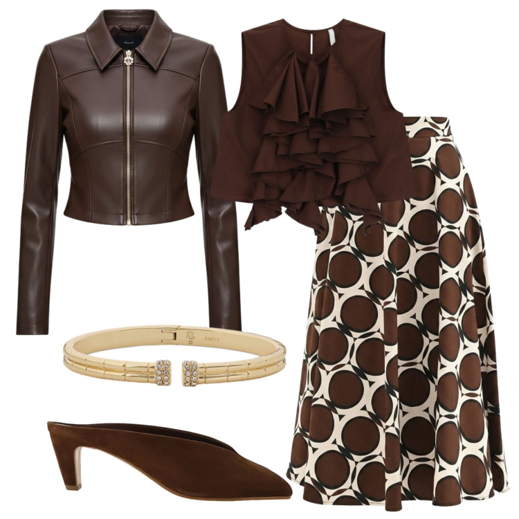Outfit donna - Total look #2420903. Stile Vintage retrò per Serata fuori. Abbinamento con canottiere, giacche, gonne lunghe, braccialetti, sabot.