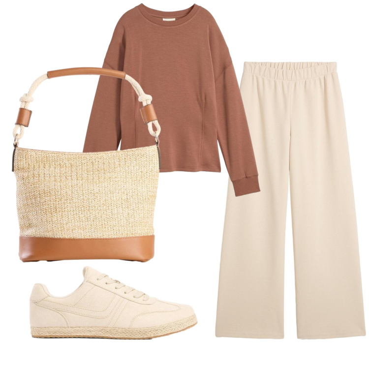 Outfit donna - Total look #2421081. Stile Casual per Tutti i giorni. Abbinamento con sneakers, pantaloni, felpe, borse a secchiello.