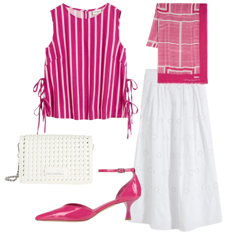 Outfit donna - Total look #2421099. Stile Basic per Serata fuori. Abbinamento con décolleté, gonne lunghe, canottiere, borse a tracolla, sciarpe.
