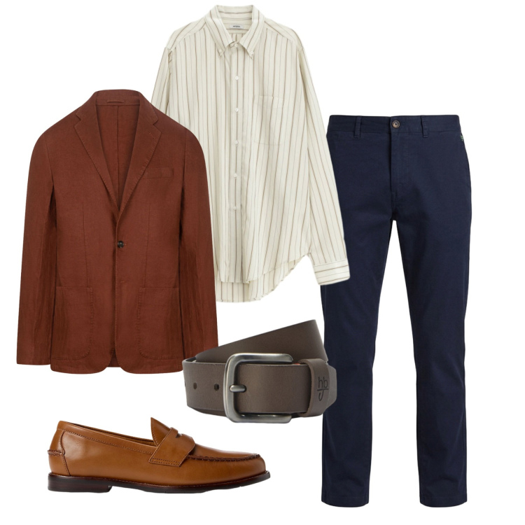 Outfit uomo - La giacca terracotta. Stile Casual per Tutti i giorni. Abbinamento con pantaloni, cinture, scarpe stringate, giacche, camicie.
