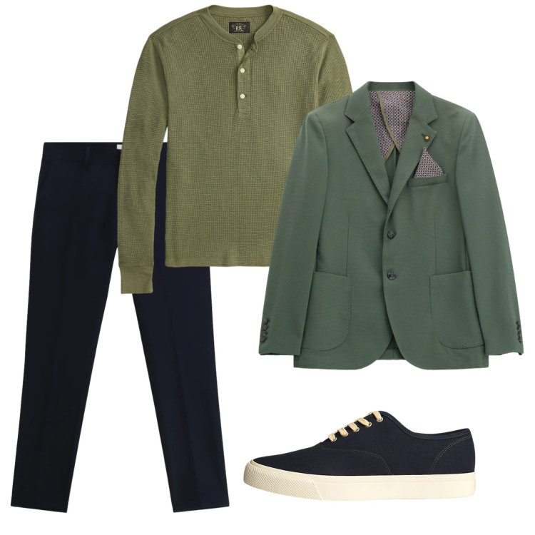 Outfit uomo - Giugno. Stile Casual per Tutti i giorni. Abbinamento con sneakers, t-shirt, pantaloni, giacche.