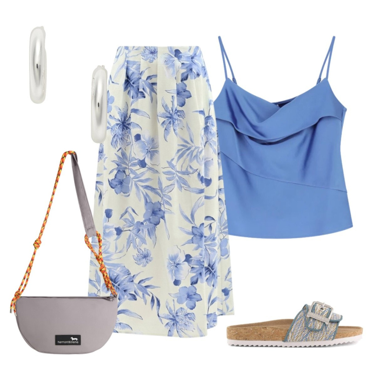 Outfit donna - Cancro: i miei colori preferiti…. Stile Minimal per Tutti i giorni. Abbinamento con borse a tracolla, canottiere, gonne lunghe, orecchini, sandali.