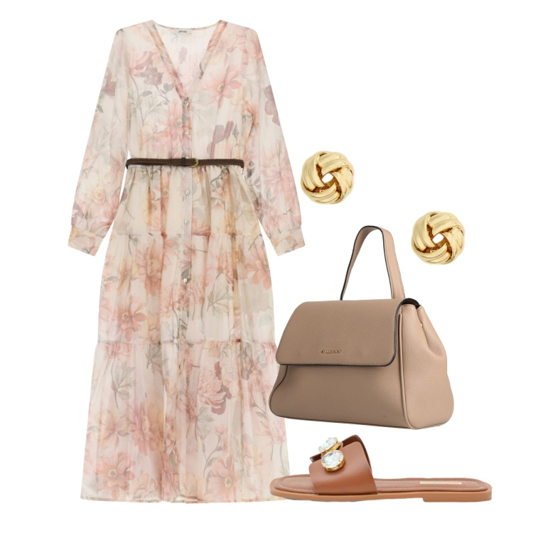 Outfit donna - Oroscopo Il cancro - Maree emotive. Stile Romantica per Tutti i giorni. Abbinamento con zaini, sandali gioiello, orecchini, vestiti lunghi.