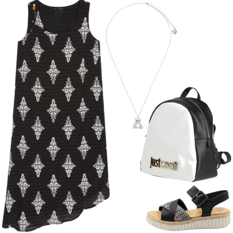 Outfit donna - Total look #2422040. Stile Basic per Tutti i giorni. Abbinamento con zaini, sandali, ciondoli, vestiti asimmetrici.