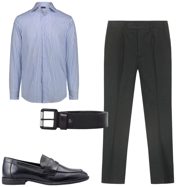 Outfit uomo - Urban. Stile Urban per Tutti i giorni. Abbinamento con camicie, pantaloni, scarpe stringate, cinture.