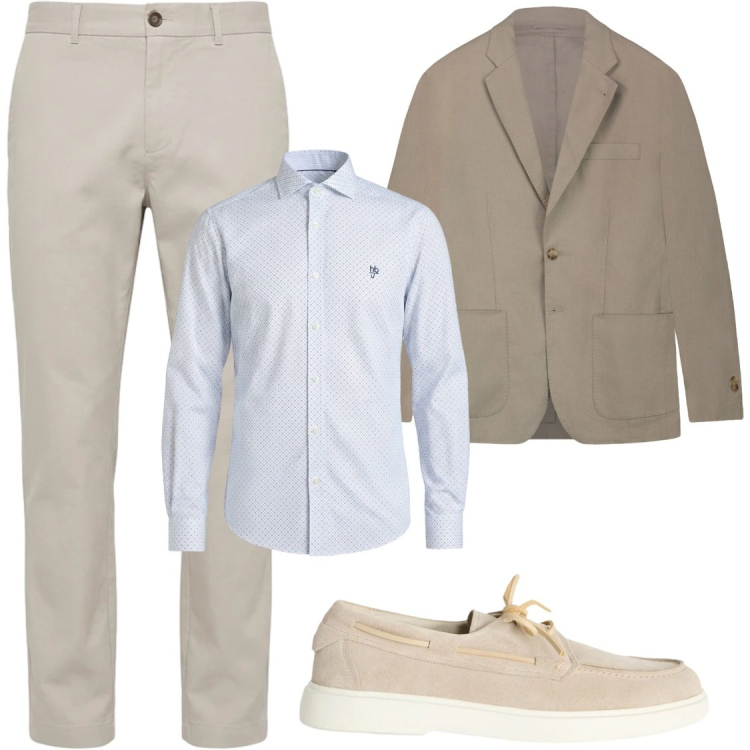 Outfit uomo - Lino&Co. Stile Business/Elegante per Serata speciale. Abbinamento con pantaloni, scarpe stringate, camicie, giacche.