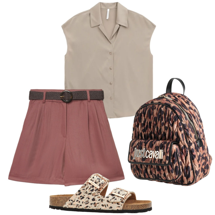 Outfit donna - In gita, comoda!. Stile Casual chic per Tutti i giorni. Abbinamento con zaini, ciabatte, bermuda, camicie a manica corta.