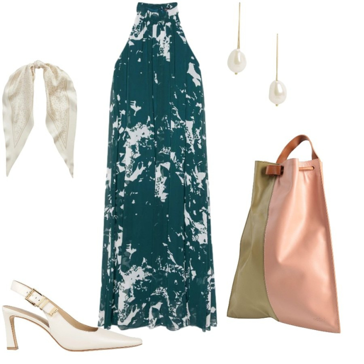 Outfit donna - Total look #2422797. Stile Casual chic per Tutti i giorni. Abbinamento con décolleté, zaini, vestiti lunghi, foulard, orecchini.