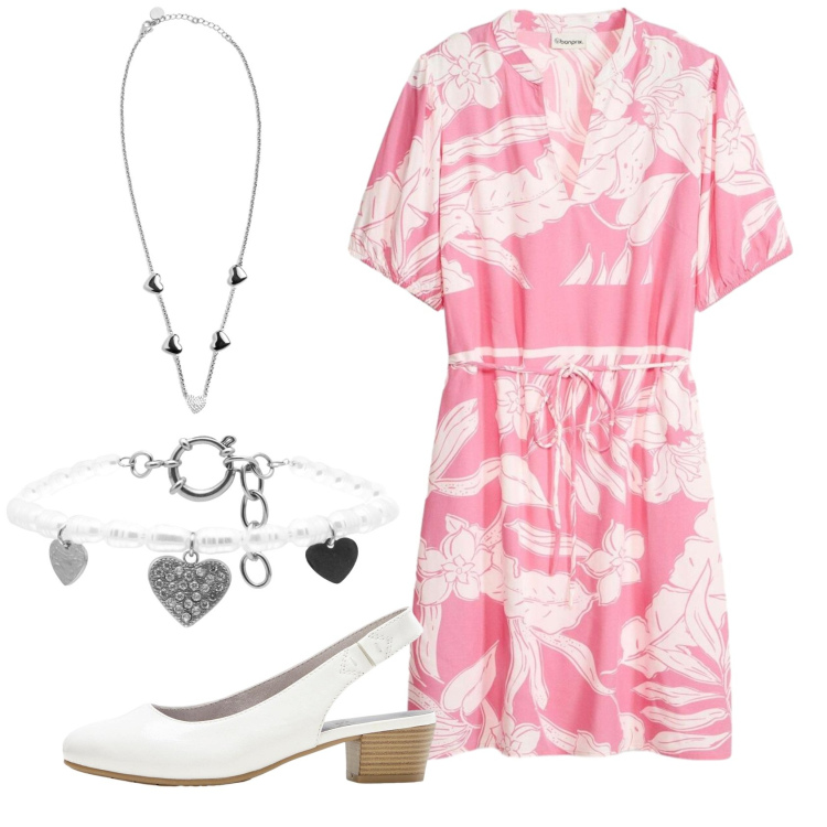 Outfit donna - Total look #2423155. Stile Basic per Ufficio. Abbinamento con vestiti, décolleté, braccialetti, collane.