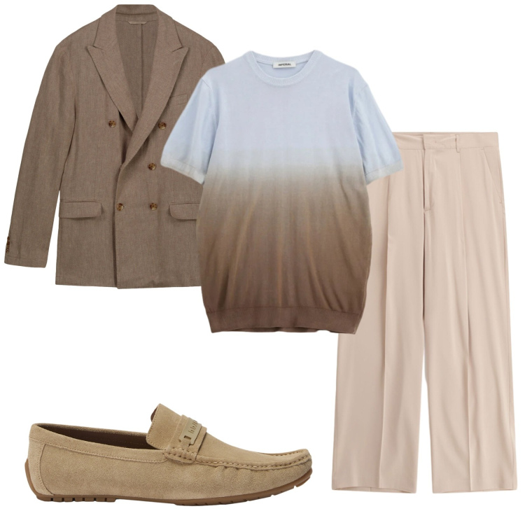 Outfit uomo - Total look #2423501. Stile Trendy per Serata speciale. Abbinamento con scarpe stringate, giacche, pantaloni, t-shirt.