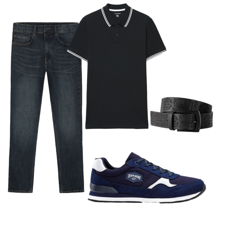 Outfit uomo - Total look #2424232. Stile Casual per Tutti i giorni. Abbinamento con cinture, sneakers, polo, jeans.