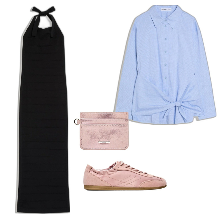 Outfit mujer - Urban style. Estilo Urban para Todos los días. Combinación con monederos, sneakers, camisas, vestidos midi/longuettes.
