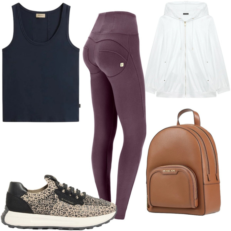 Outfit donna - Il tuo outfit per una gita fuori porta. Stile Casual per Tutti i giorni. Abbinamento con zaini, sneakers, felpe con cappuccio, pantaloni skinny, canottiere.