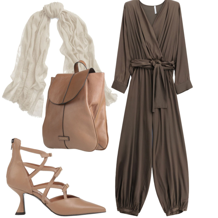 Outfit donna - Total look #2424900. Stile Trendy per Serata fuori. Abbinamento con décolleté, zaini, sciarpe, tute.