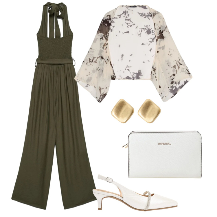 Outfit donna - Total look #2425090. Stile Chic per Serata fuori. Abbinamento con décolleté, tute, borse a tracolla, orecchini, bolero.