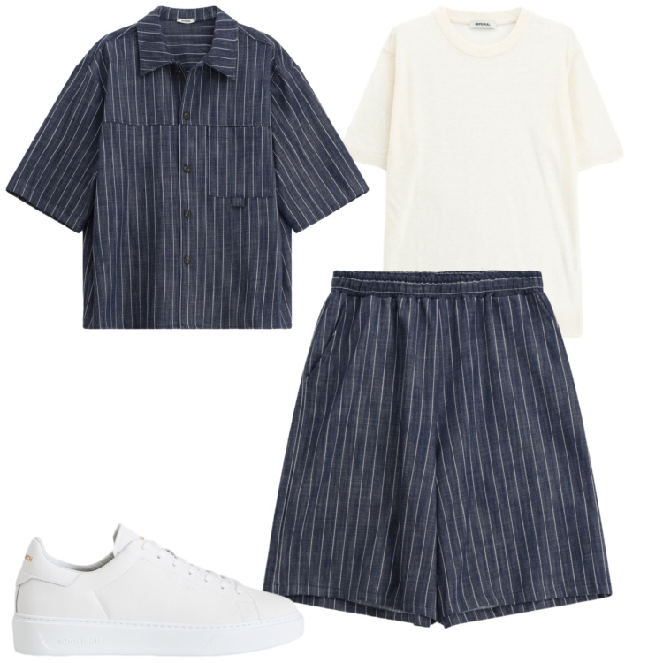 Outfit uomo - Imperial. Stile Casual per Tutti i giorni. Abbinamento con sneakers, camicie a manica corta, bermuda, t-shirt.