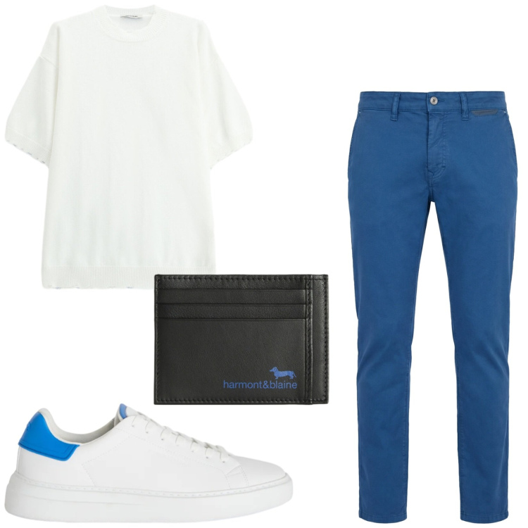 Outfit uomo - Total look #2425531. Stile Casual per Tutti i giorni. Abbinamento con pantaloni, sneakers, portafogli, t-shirt.