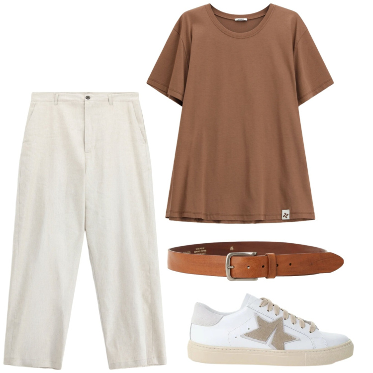 Outfit uomo - Mix and match. Stile Trendy per Serata speciale. Abbinamento con t-shirt, sneakers, pantaloni, cinture.