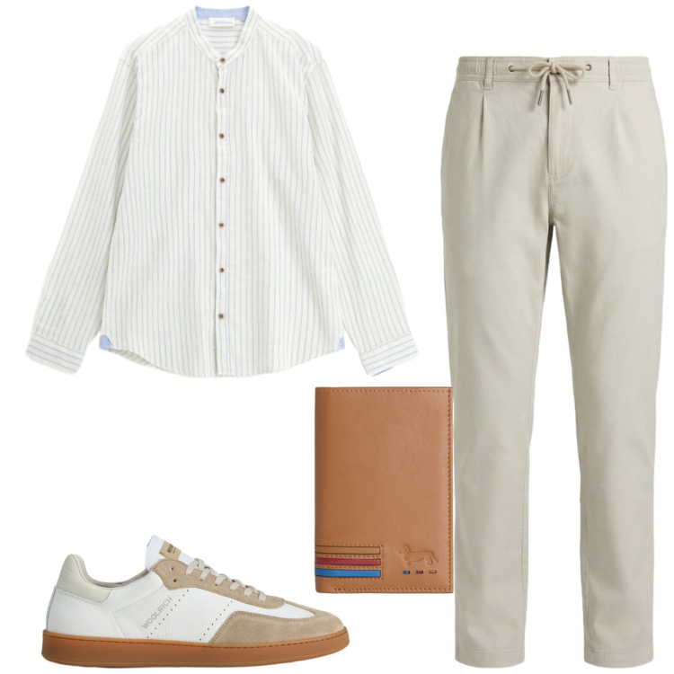 Outfit uomo - Total look #2425724. Stile Trendy per Serata speciale. Abbinamento con portafogli, pantaloni, sneakers, camicie.