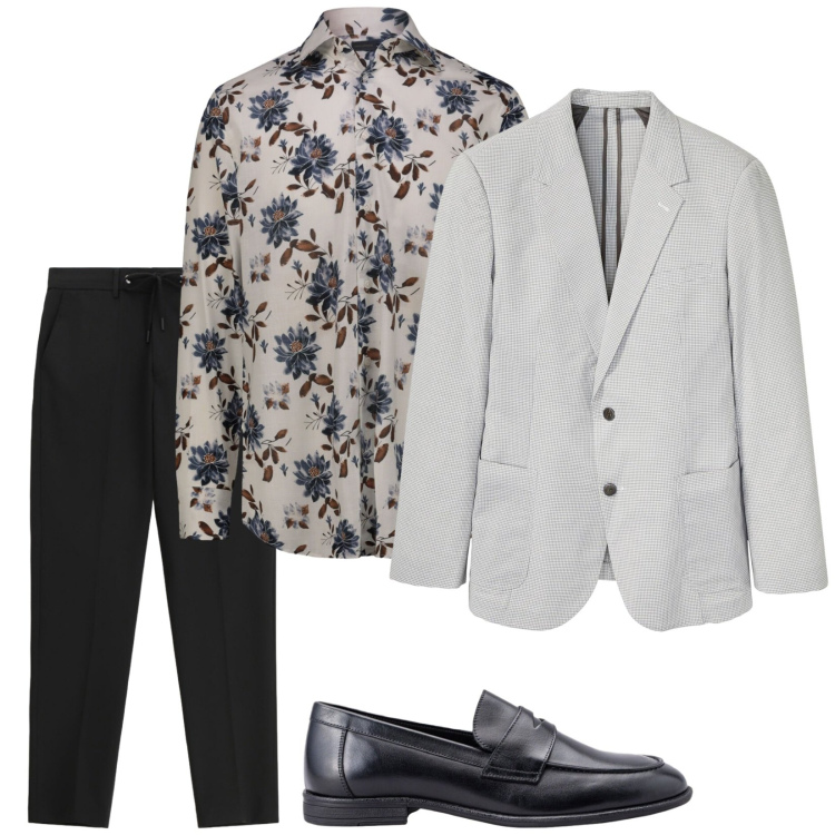 Outfit uomo - Ho un appuntamento. Stile Business/Elegante per Serata speciale. Abbinamento con giacche, scarpe stringate, camicie, pantaloni.