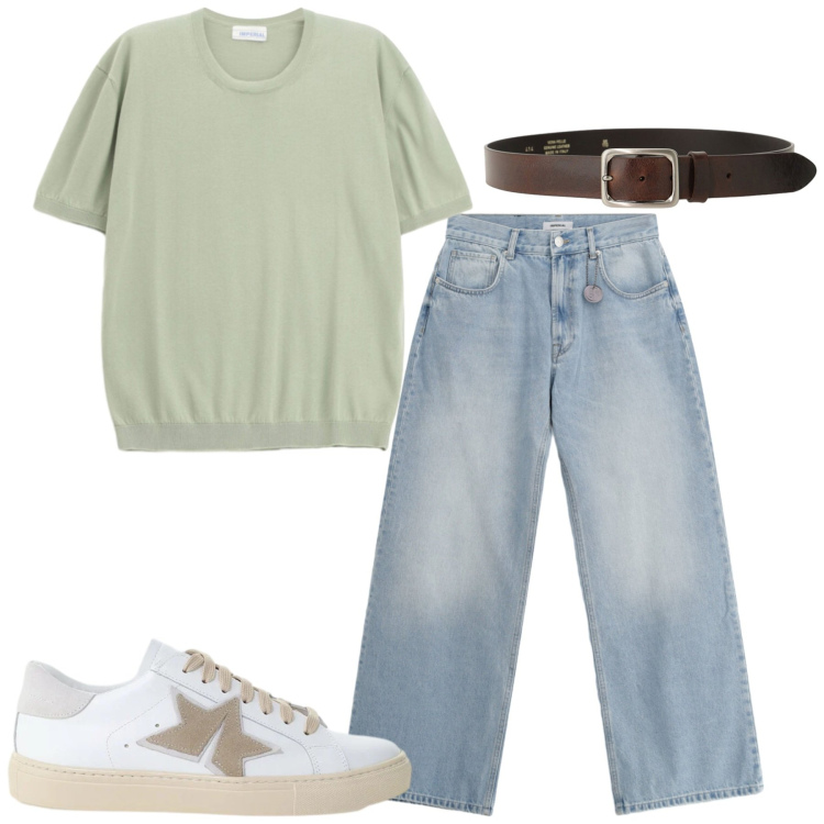Outfit uomo - Imperial. Stile Casual per Tutti i giorni. Abbinamento con jeans, t-shirt, sneakers, cinture.