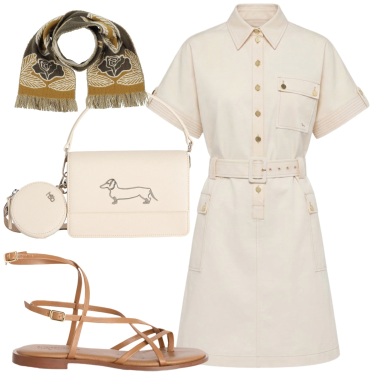 Outfit donna - Woolrich. Stile Casual chic per Tutti i giorni. Abbinamento con sciarpe, sandali in pelle, vestiti chemisier, borse a tracolla.