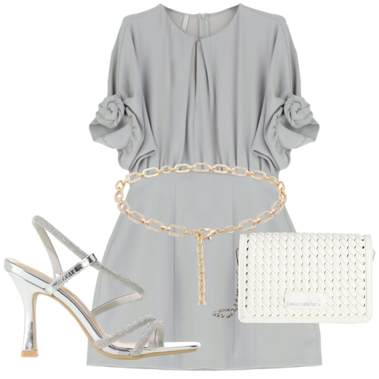 Outfit donna - Total look #2426624. Stile Casual chic per Serata fuori. Abbinamento con borse a tracolla, cinture, vestiti corti, sandali col tacco.