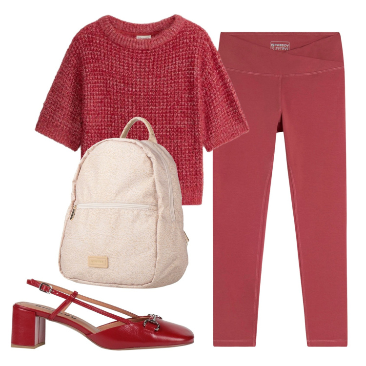 Outfit donna - Total look #2426631. Stile Basic per Tutti i giorni. Abbinamento con zaini, décolleté, maglieria, leggings.