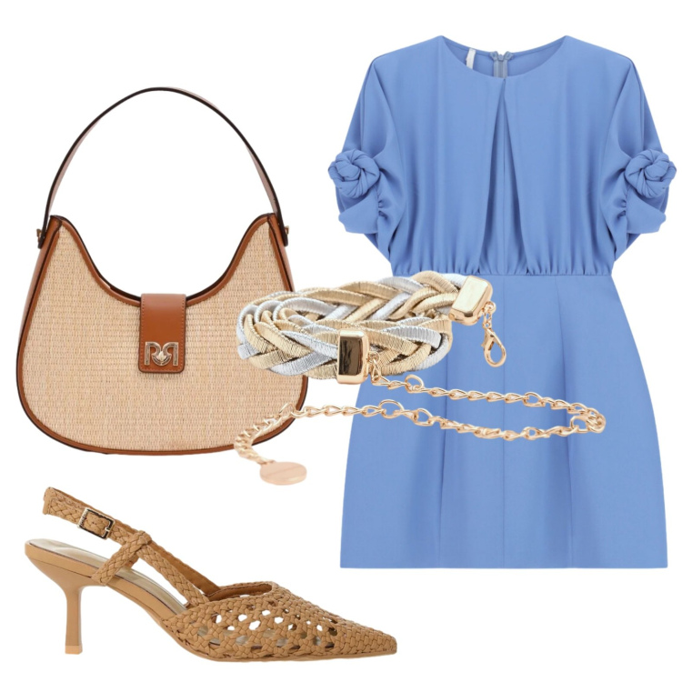 Outfit donna - Cerimonia. Stile Basic per Cerimonia. Abbinamento con borse a spalla, cinture, vestiti corti, décolleté.