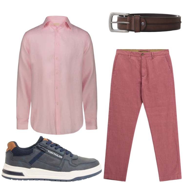Outfit uomo - Total look #2426941. Stile Casual per Tutti i giorni. Abbinamento con sneakers, camicie, cinture, pantaloni.