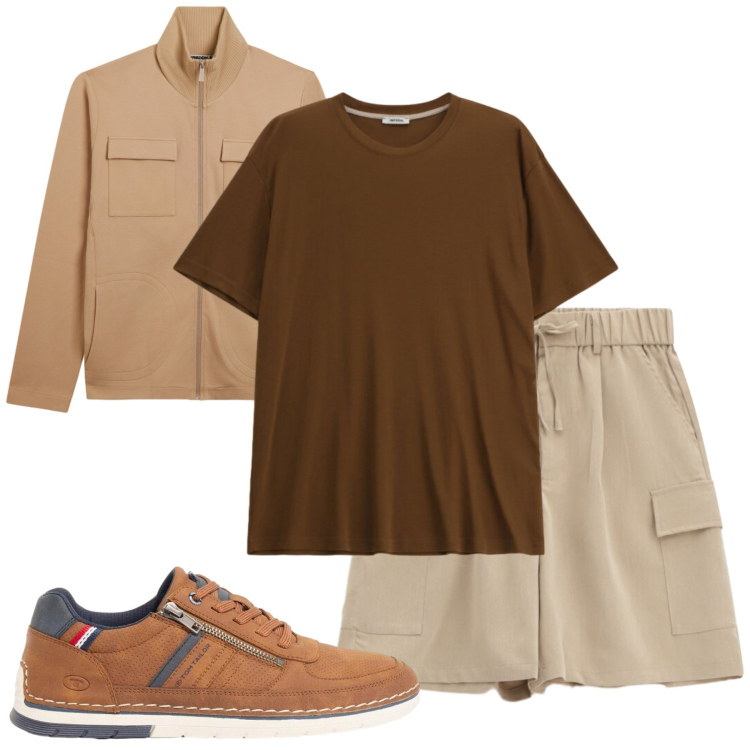 Outfit uomo - Total look #2427382. Stile Trendy per Tutti i giorni. Abbinamento con sneakers, felpe, bermuda, t-shirt.